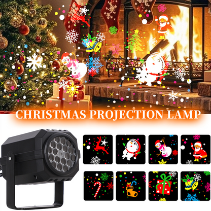 Rotating LED Christmas Pattern Projector Light