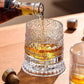 🥃 360° Rotating Whiskey Glass with Decoupled Base – Stress-Relieving Spin, Enhances Aroma, Lead-Free Crystal, 300ml – Perfect for Scotch, Bourbon & Cocktails (Gift Box)