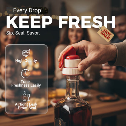 🔥Press-Type Wine Stopper with Date Marker