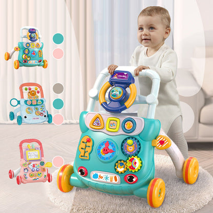 🎁 Limited Time 50% OFF⏳Colourful Anti-Tip Baby Walker with Toys