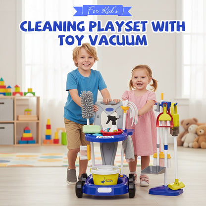 Kids Cleaning Playset with Toy Vacuum