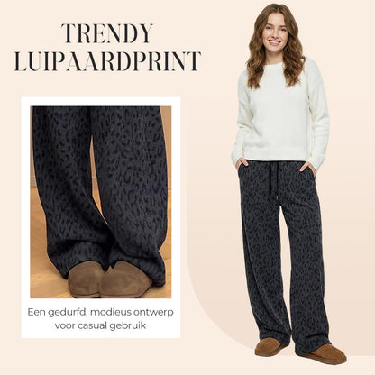 ⏳Limited-time 50% off⏰Women's Leopard Print Wide Leg Sweatpants👖