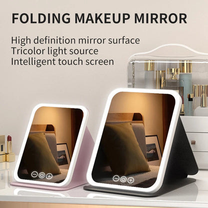 📢📢50% OFF NOW! ⌛LED Portable Folding Makeup Mirror