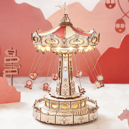 🎁2026 Hot Sale 50% OFF⏳DIY Wooden Puzzles Carousel Music Box