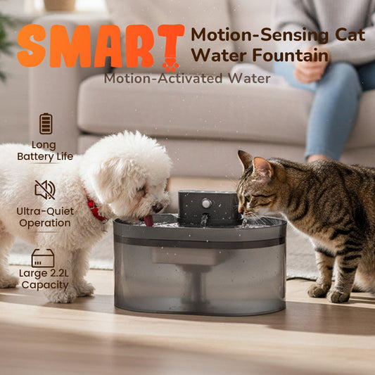 Smart Motion-Sensing Cat Water Fountain