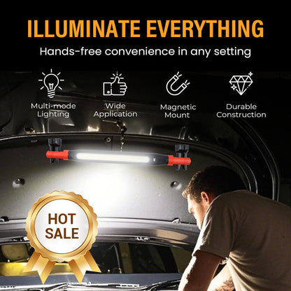 📢📢50% OFF !! ⏰3000LM LED Work Light – Magnetic + hook, 5200mAh battery, 360° rotation. Type‑C fast charge. Bright as day anywhere! 🔋✨