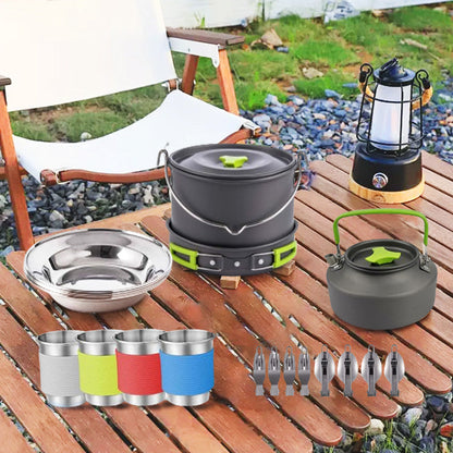 🔥Hot Sale 50% OFF🏠Durable Lightweight Portable Camping Cookware Mess Set
