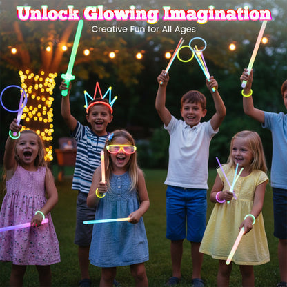 📢📢50% OFF!!⏰Long-Lasting Mixed-Color Glow Stick 100 PCS Set
