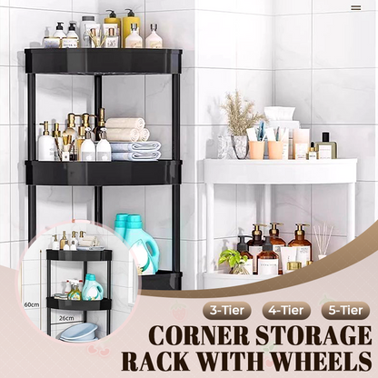 🔥HOT SALE 49% OFF🔥Corner Storage Rack with Wheels