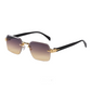 Rimless Rectangular Sunglasses for Men & Women