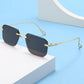 Trendy Retro Rimless UV Protection Sunglasses