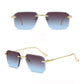 Trendy Retro Rimless UV Protection Sunglasses