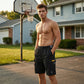 Men's Casual Cargo Shorts with Drawstring Waist
