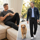 Men’s Casual Straight-Leg Drawstring Pants