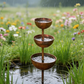 🐦Free Shipping☔️3-Tier Rustic Metal Bird Feeder & Drinker Stake