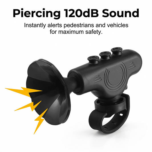 Easy-Install 120dB Electric Bike Bell with Remote Button