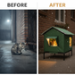 ⏰🔥LIMITED TIME 50% OFF! 🐾 Waterproof Outdoor Cat House – Thermal Aluminium Lining, Elevated 12cm, Foldable, Weatherproof – Warm & Dry Shelter for Feral or Outdoor Cats (M/L, Black/Dark Grey/Dark Green)