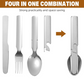 ⏰Only 3 days left – grab it before it's gone! ✨🍴 4-in-1 Portable Cutlery Set – Stainless Steel Fork, Spoon, Knife + Bottle Opener – Nesting Compact Design + Oxford Pouch – Perfect for Travel, Camping & Lunch on the Go 🎒🏕️