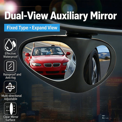 🚗 Blind Spot Mirror with Dual Wide View – 360° Adjustable, HD Glass, Weatherproof – Eliminate Curb Rash & Improve Parking Safety (1 or 2 Pack)