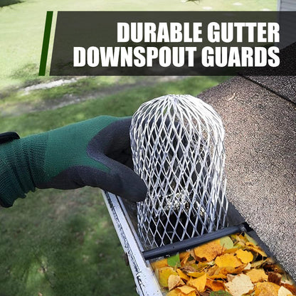🍂 Gutter Downspout Guard – Aluminium Alloy, Rustproof, Easy DIY – Blocks Leaves & Debris, Prevents Clogs – Fits 8/10/12cm Downpipes