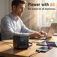 🔥Limit 2 per customer⚡ 100W Desktop Fast Charging Station – Built‑in Retractable Cable, 4 Ports, Real‑time Power Display – USB C Hub for Laptop, Phone, Tablet – Zero Cable Clutter (UK Plug)