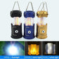 🎁 3-in-1 Solar Camping Lantern – Retractable, 2 Light Modes (White & Flickering Flame), Flashlight, USB+Solar Charging – Ultra Portable for Hiking, Tent, Emergency (360g)