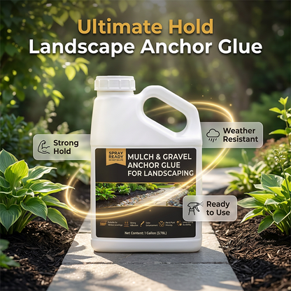 🔥50 % Rabatt + weitere 7 £ Rabatt!🍂Mulch & Gravel Anchor Glue (500ml) – Weatherproof Landscape Binder, Stops Wind & Rain Washout – Safe for Pets & Plants – Revitalises Faded Colours – Easy Spray Application