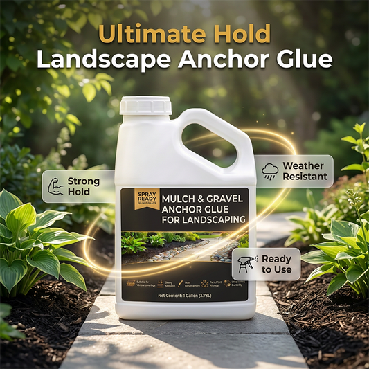🔥50 % Rabatt + weitere 7 £ Rabatt!🍂Mulch & Gravel Anchor Glue (500ml) – Weatherproof Landscape Binder, Stops Wind & Rain Washout – Safe for Pets & Plants – Revitalises Faded Colours – Easy Spray Application