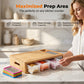 Bamboo Prep Station with Built‑in Graters & Storage Drawers – 4‑in‑1 Chopping Board with Slide‑Out Containers – Knife‑Friendly, Space‑Saving Kitchen Organiser – Hand Wash