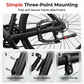 Adjustable Aluminium Alloy Bike Kickstand – Universal Fit for 24″–29″ Wheels, No-Drill Clamp Mount, Anti-Scratch, Quick Install