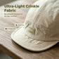 Short Brim Packable Cap – 5-Panel Urban Hat, Lightweight Crinkle Fabric, Foldable & Soft Top, Casual Streetwear Unisex
