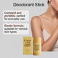 Moisturizing Deodorant Stick – All-Day Odour Protection, Non-Sticky & Gentle Formula, Infused with Glycerin & Petrolatum for Soft Underarms, Travel-Friendly 30g