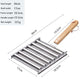 Stainless Steel Hot Dog Roller – Grill 5 Sausages at Once, Removable Hardwood Handle, Even Cooking, Fits Inside Closed BBQ Lid – Perfect Grilling Accessory for Garden & Camping🌭🔥