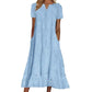 💥LAST DAY SALE 50%OFF💥Women's Eyelet Lace A-Line Dress with Pockets 👗 – Cotton Blend, Machine Washable, Solid Colours, Sizes S-2XL
