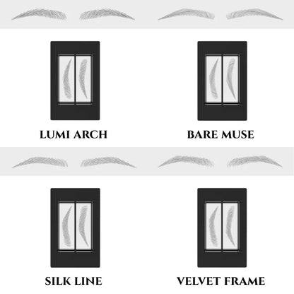 🖌️Waterproof Eyebrow Stamp Kit 👁️ – Instant Microblading Effect, Natural Hair-Like Strokes, 4 Brow Shapes, Long-Lasting & Smudge-Proof