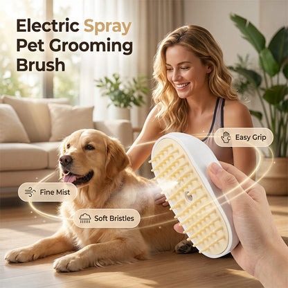 🔥50% OFF！Cordless Electric Spray Pet Grooming Brush – Rechargeable, Ultra-Fine Mist, One-Click Hair Release, Soft Bristles for Dogs & Cats