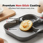 💥Up to 50% off ！3-in-1 Non-Stick Breakfast Pan 🍳 – Titanium Coating, Deep Cooking Zones, Cook Eggs, Bacon & Pancakes Simultaneously, Includes Spatula & Brush
