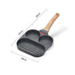 💥Up to 50% off ！3-in-1 Non-Stick Breakfast Pan 🍳 – Titanium Coating, Deep Cooking Zones, Cook Eggs, Bacon & Pancakes Simultaneously, Includes Spatula & Brush