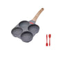 💥Up to 50% off ！3-in-1 Non-Stick Breakfast Pan 🍳 – Titanium Coating, Deep Cooking Zones, Cook Eggs, Bacon & Pancakes Simultaneously, Includes Spatula & Brush