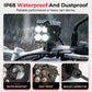 Dual-Color LED Auxiliary Light 💡 – 3000K Yellow Fog Beam & 6000K White High Beam, Quad Lens, A+ Waterproof, 6063 Aluminium, 12-60V for Motorcycle & Truck