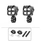 Dual-Color LED Auxiliary Light 💡 – 3000K Yellow Fog Beam & 6000K White High Beam, Quad Lens, A+ Waterproof, 6063 Aluminium, 12-60V for Motorcycle & Truck