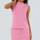 💥Up to 50% off ！Women’s 2-Piece Tank Top & Mini Skirt Set 👗 – Breathable Stretch Activewear, Flattering Fit, S-2XL, for Gym, Lounge & Summer Outings