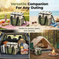 📢📢50% OFF !! ⏰Large Insulated Cooler Bag 🧊 – Leakproof Thermal Picnic Tote, Multi-Pocket, Lightweight 0.49kg, for Camping, Beach & Outdoor – Grey Green Blue Pink