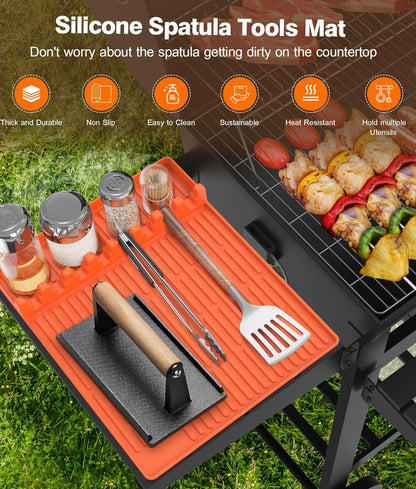 🌞Summer Sale 50% OFF🔥Silicone Kitchen Mat 🧑‍🍳 – Heat-Resistant & Non-Slip Countertop Protector, Multi-Functional Spatula Rest & Drip Pad, Oil-Proof & Easy Clean