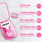 💥Up to 50% off！💥Women’s Travel Razor with Case 🐾 – 5-Blade, 360° Lubrication, 60° Pivoting Head, Cute Cat Paw Non-Slip Handle, Mini Portable Size