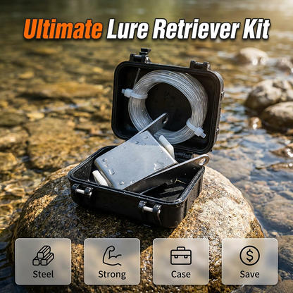 Heavy-Duty Fishing Lure Retriever with Cord and Case