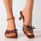 Lace Kitten Heel Mules 👡✨ – Square Toe, Bow Accent, Slip-On, 3 Colours