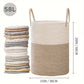 💥Up to 50% off ！！58L Cotton Rope Laundry Basket 🧺✨ – Soft, Sturdy, Two-Tone Handles, Versatile Storage