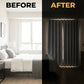 Portable Blackout Blind 🛏️🌙 – No Drill, Triple Weave, Thermal, Scalloped Edge