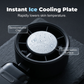 5-in-1 Semiconductor Cooling Fan ❄️📱 – Neck, Desk & Ice Plate, LED Display
